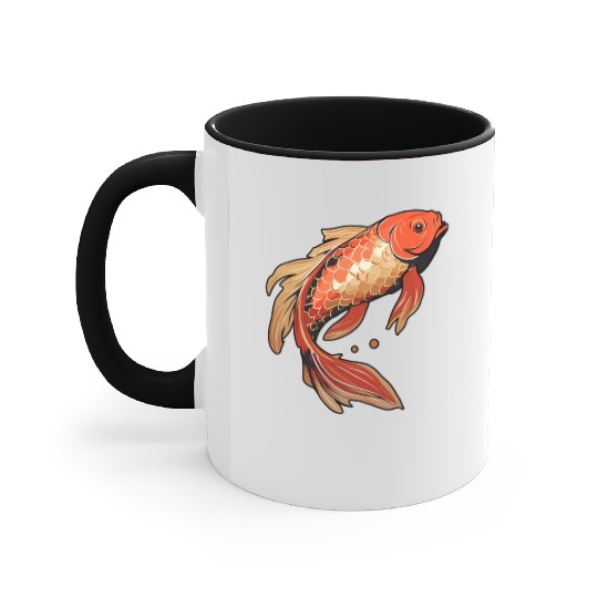 Koi Fish Japanese Carp Pond Accent Mugs
