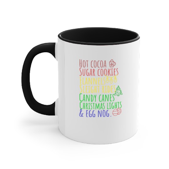 Hot cocoa sugar cookies Christmas lights Accent Mugs