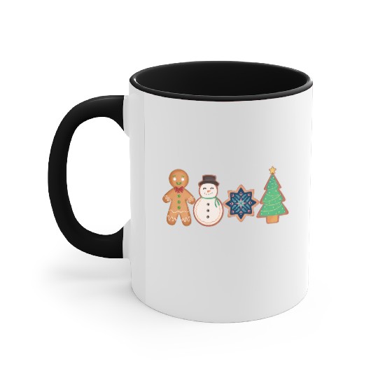Christmas Gingerbread Cookie Accent Mugs
