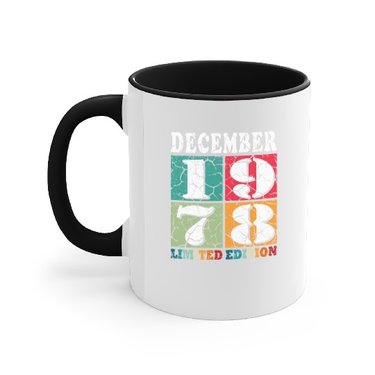 December 1978 Anniversary December 1978 December Accent Mugs