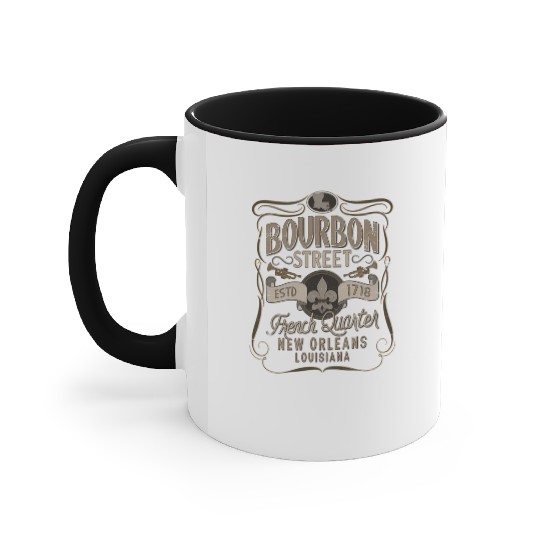 Bourbon Street French Quer New Orleans Accent Mugs