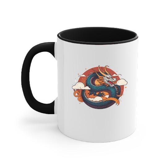a traditional Chinese dragon Accent Mugs