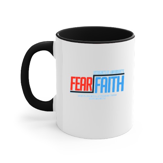 Faith Over Fear Accent Mugs