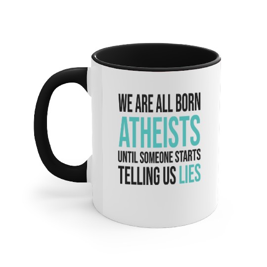 atheism science Accent Mugs