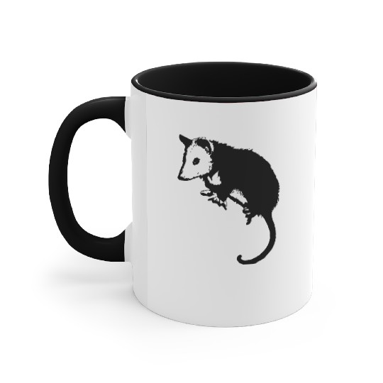 Possum Opossum Accent Mugs