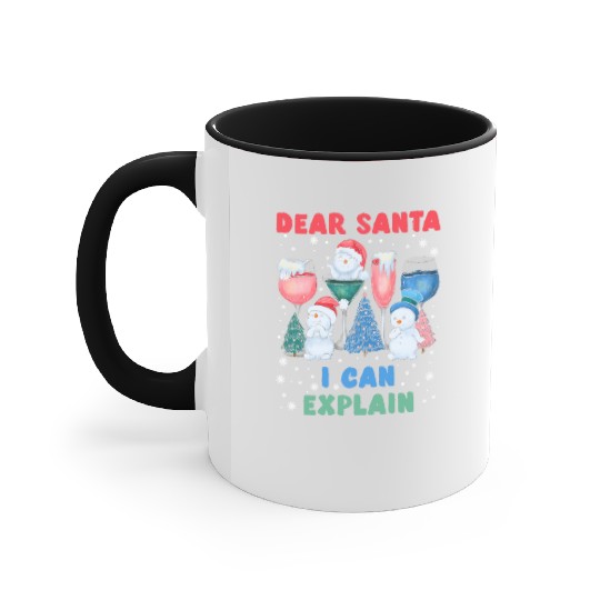 Schneemann Dear Santa I can Explain Funny Accent Mugs