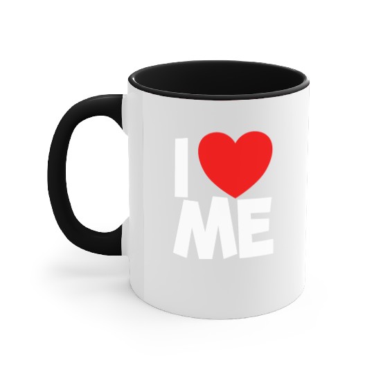 I Love Me Red Heart Self Love Affirmation Accent Mugs