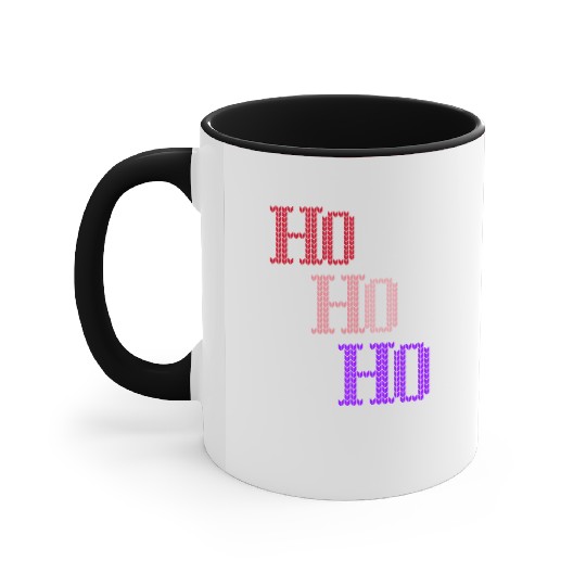 HO HO HO MERRY CHRISTMAS KNITTED STYLE Accent Mugs