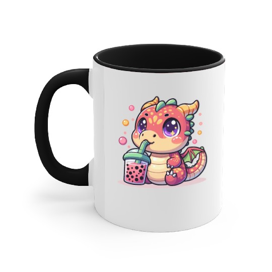 Boba Tea Dragon Kawaii Accent Mugs
