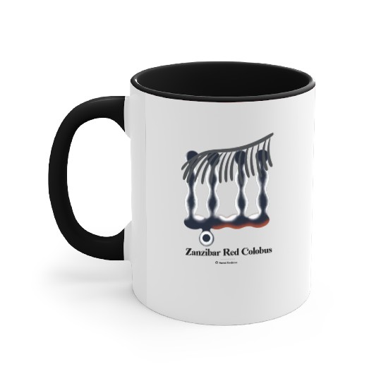 Bold monkey print "zanzibar red colobus" Accent Mugs