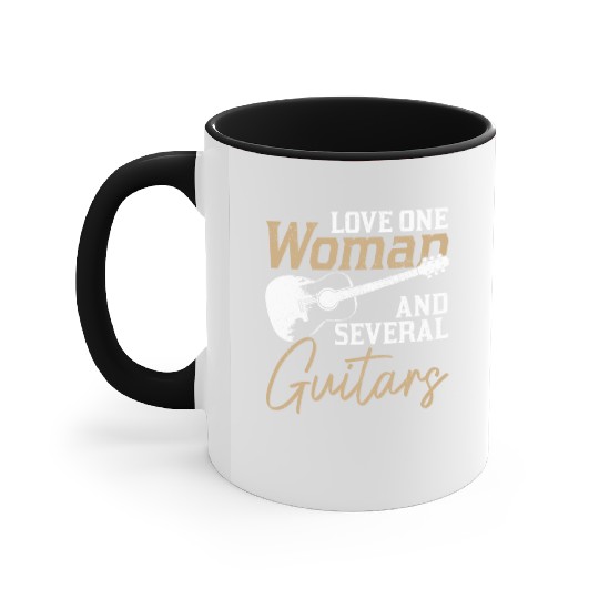 Guitar Player Gift Vintage Guitarist Accent Mugs