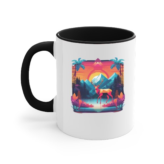 Palm Pixels Paradise Accent Mugs