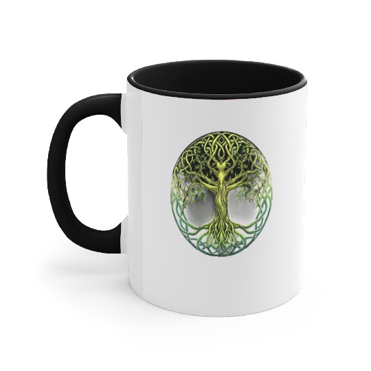 St Patricks Day Celtic Knot Tree Irish Gaelic Accent Mugs