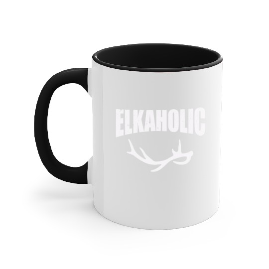 Elk Hunting Elkaholic Hunters Accent Mugs