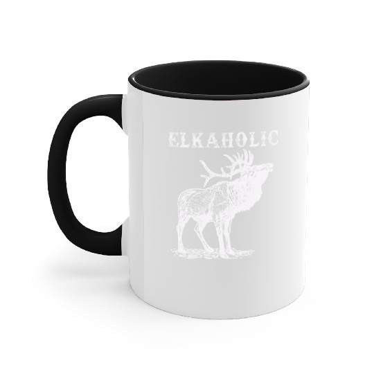 Elk Hunting Elkaholic Hunters Accent Mugs