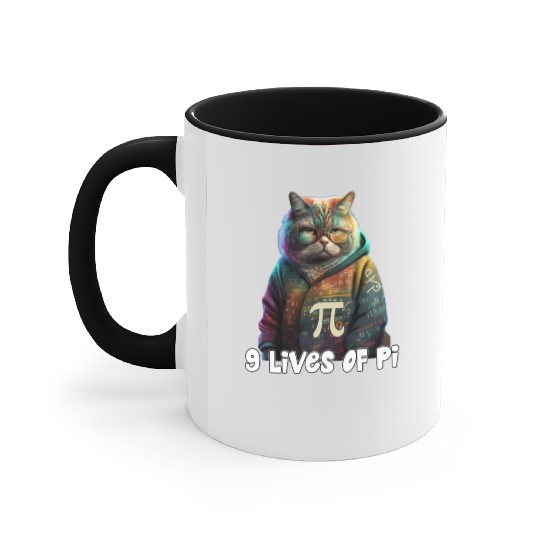 Pi Day Cat Funny Cute Math Science Teacher Cat Accent Mugs