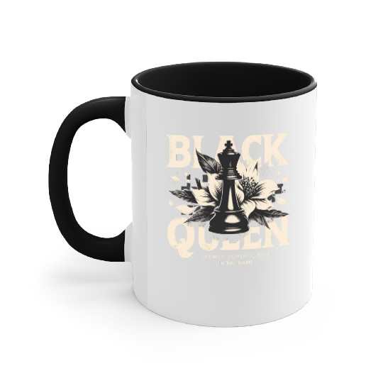 Black Queen The Most Powerful Chess African USA Accent Mugs