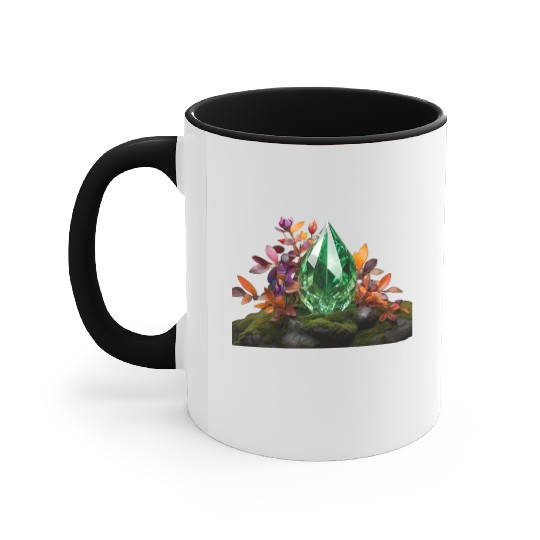 green crystal Accent Mugs