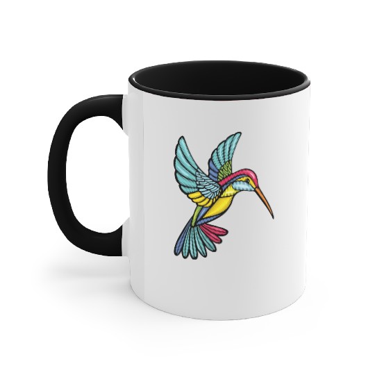 Colourful Hummingbird, Sweet and Elegant Style Accent Mugs