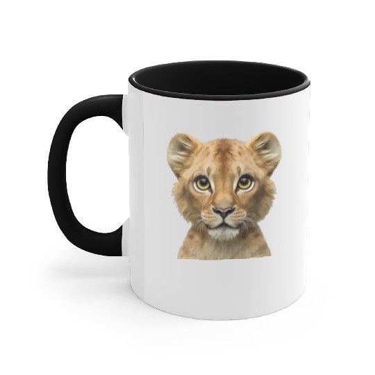 cute lion king animals design Accent Mugs