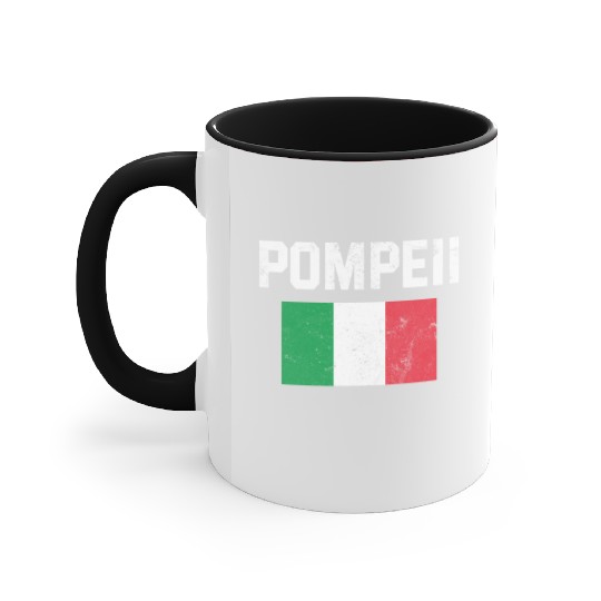 Pompeii Flag Italy Geology Accent Mugs