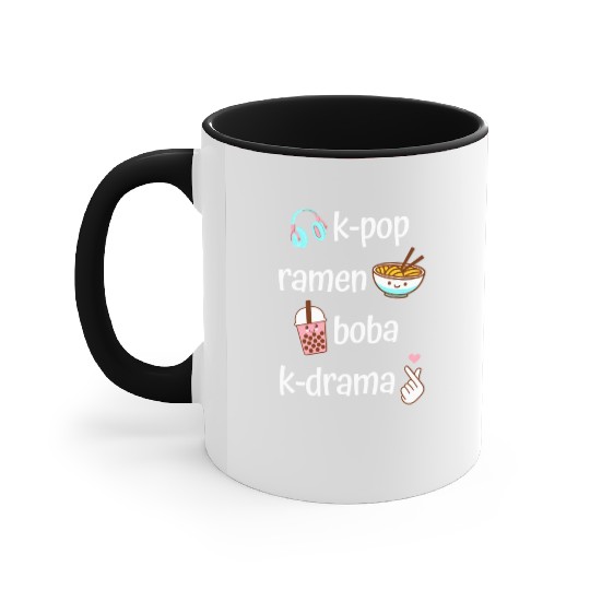 Kawaii K-Pop Ra Boba Bubble Tea K-Drama Accent Mugs