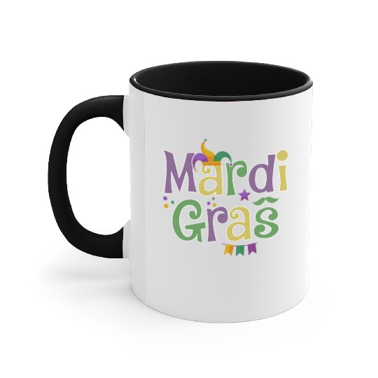 Mardi Gras Party for men, women Accent Mugs