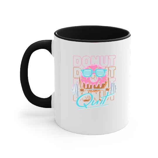 Fitness Donut Funny Donut Gym Accent Mugs