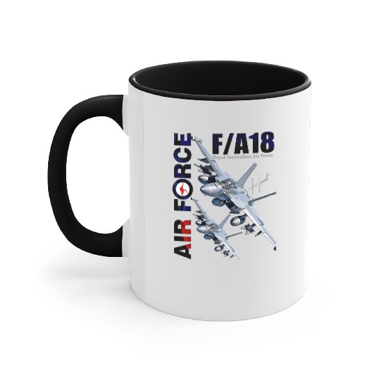 RAAF Australian Air Force FA18 Hornet Fighterjet Accent Mugs