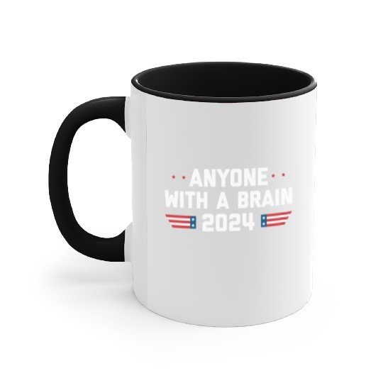 2024 Brain Vote Democracy Anti-Trump Accent Mugs