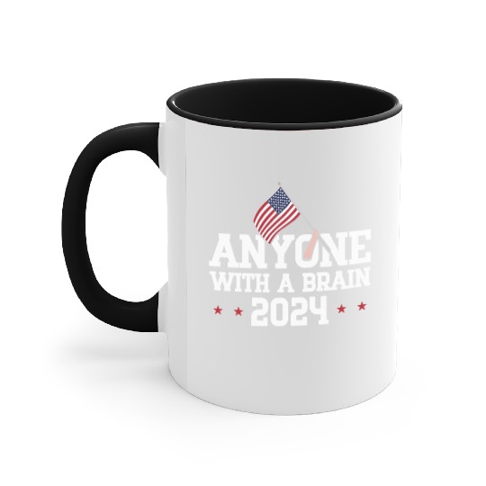 2024 Brain Vote Democracy Anti-Trump Accent Mugs