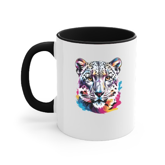 Snow leopard Accent Mugs