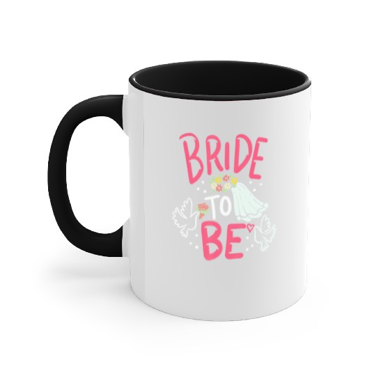 Bride To Be Engagement Marriage Bachelorette Party Accent Mugs