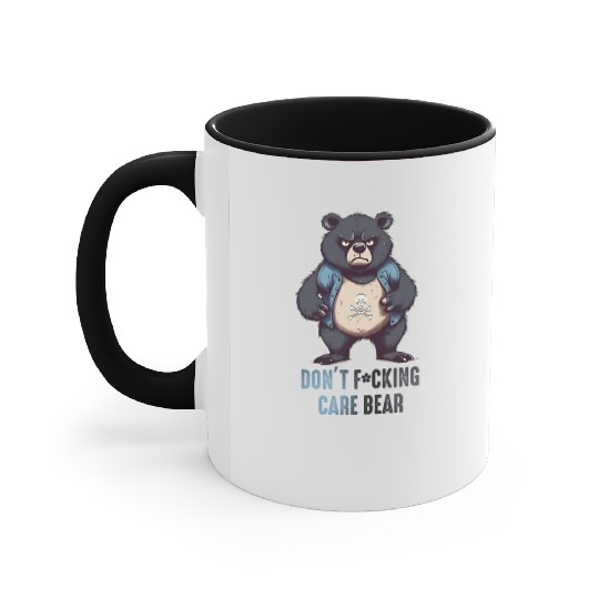 Don't F*cking Care Bear Accent Mugs