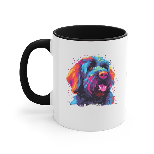 Colorful Russian Black Terrier Accent Mugs