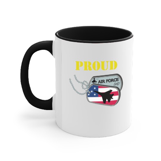 Proud Air Force Dad Accent Mugs