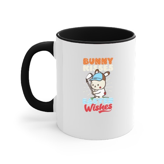 Golf Easter Bunny Kisses Easter Wishes Accent Mugs