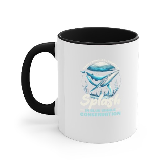 Endangered Species Blue Whale Animal Rights Accent Mugs