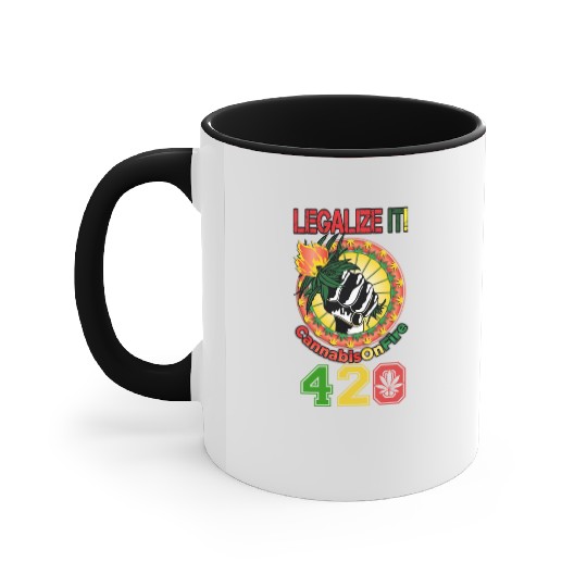 Comedic 420 Legal Herb Weed Marijuana Design Accent Mugs