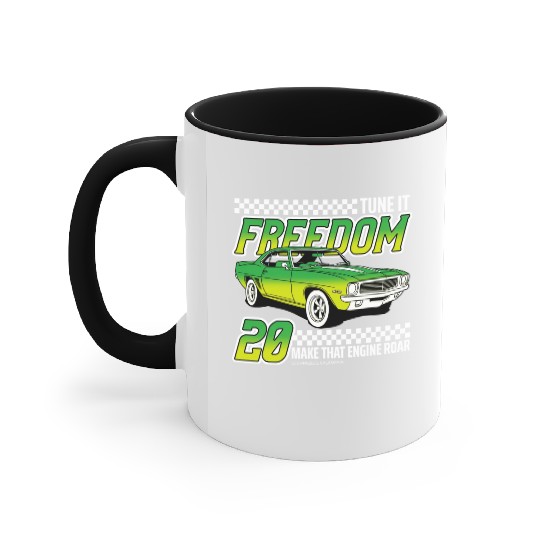 Racing OLD car illustrated | muscle car Accent Mugs
