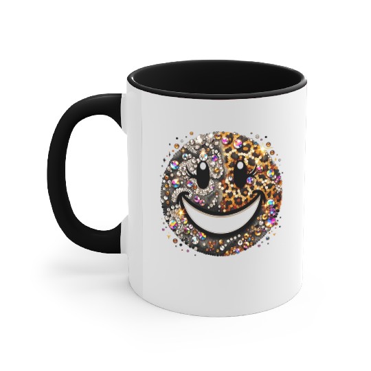 Smiling Bling Graphic Accent Mugs