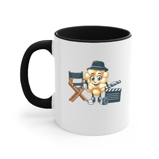 Popcorn Movie Fan Cinema Accent Mugs
