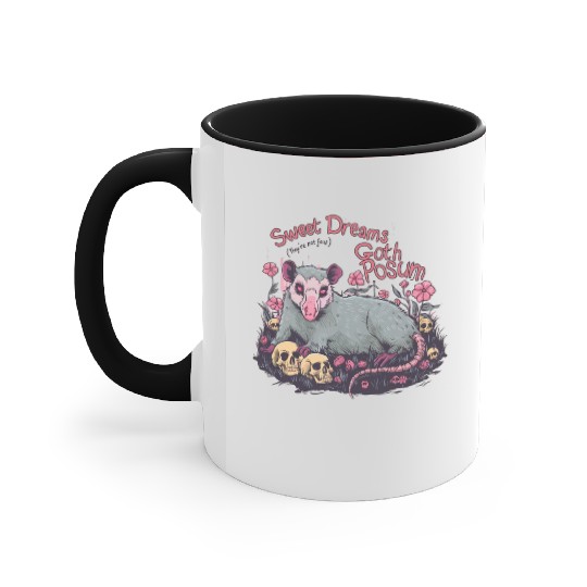 sweet dreams goth possum Street Cats Squad Accent Mugs