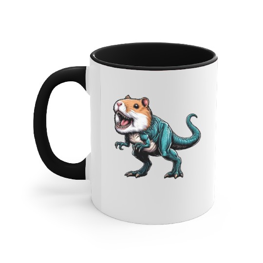 T-Rex Hamster Hybrid: Fantastic Mythical Creature Accent Mugs
