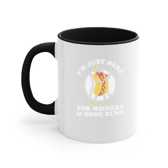 Baseball Design for Women Men Wieners Home Runs Accent Mugs