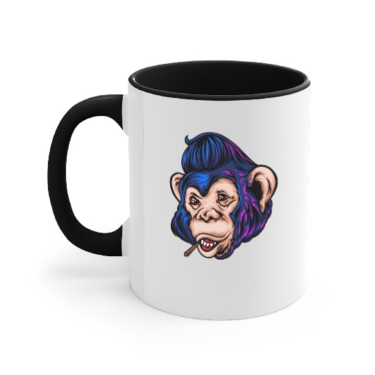 Monkey Hawk Accent Mugs