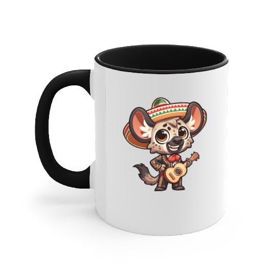 Cinco de Mayo Hyena Giraffe Mariachi Accent Mugs