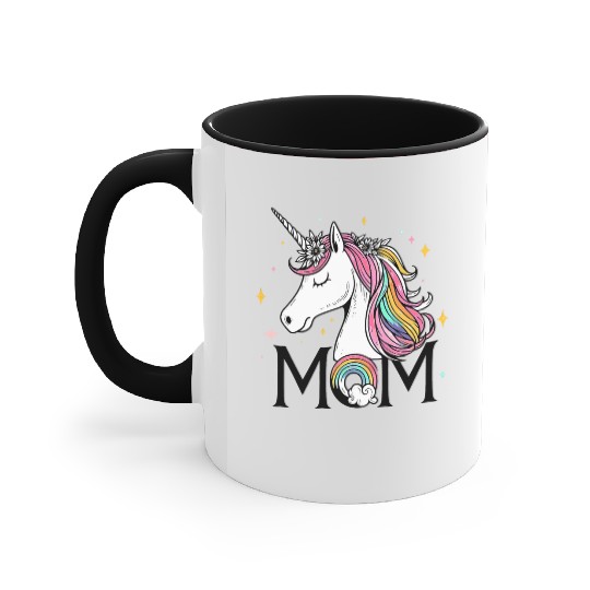 Mom Unicorn Accent Mugs