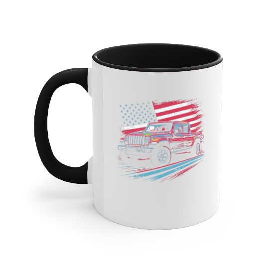 Jeep Gladiator JT US Flag Accent Mugs