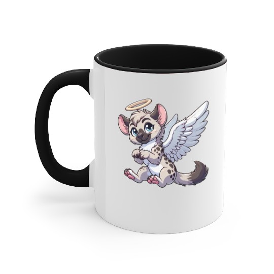 Hyena angel wings halo Accent Mugs